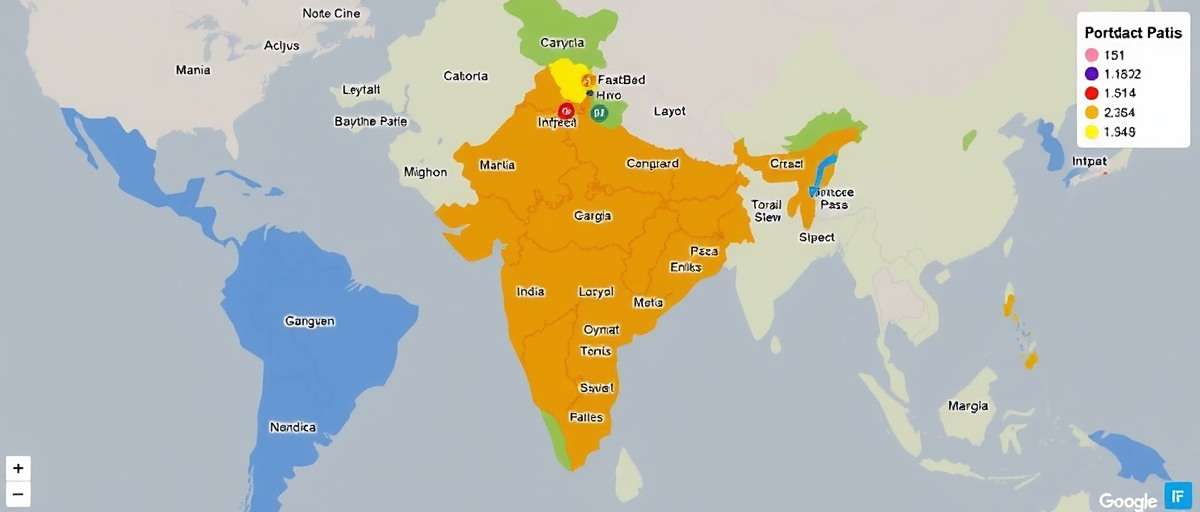 Fiesta Football Titans Pan-India Popularity Map of India showing Fiesta Football Titans download distribution with high concentrations across all major regions